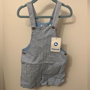 NWT Striped Overalls
